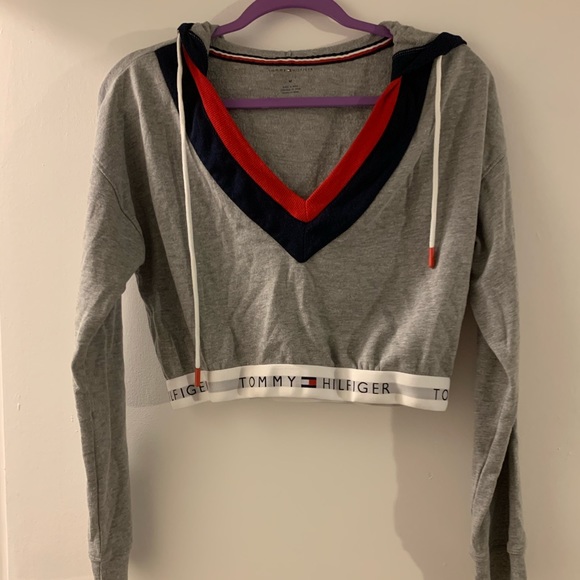 tommy hilfiger crop top sweater